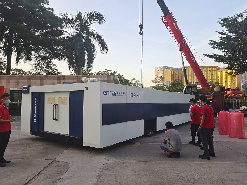 6163银河激光8025HC总线高功率12000W光纤激光切割机交付成功